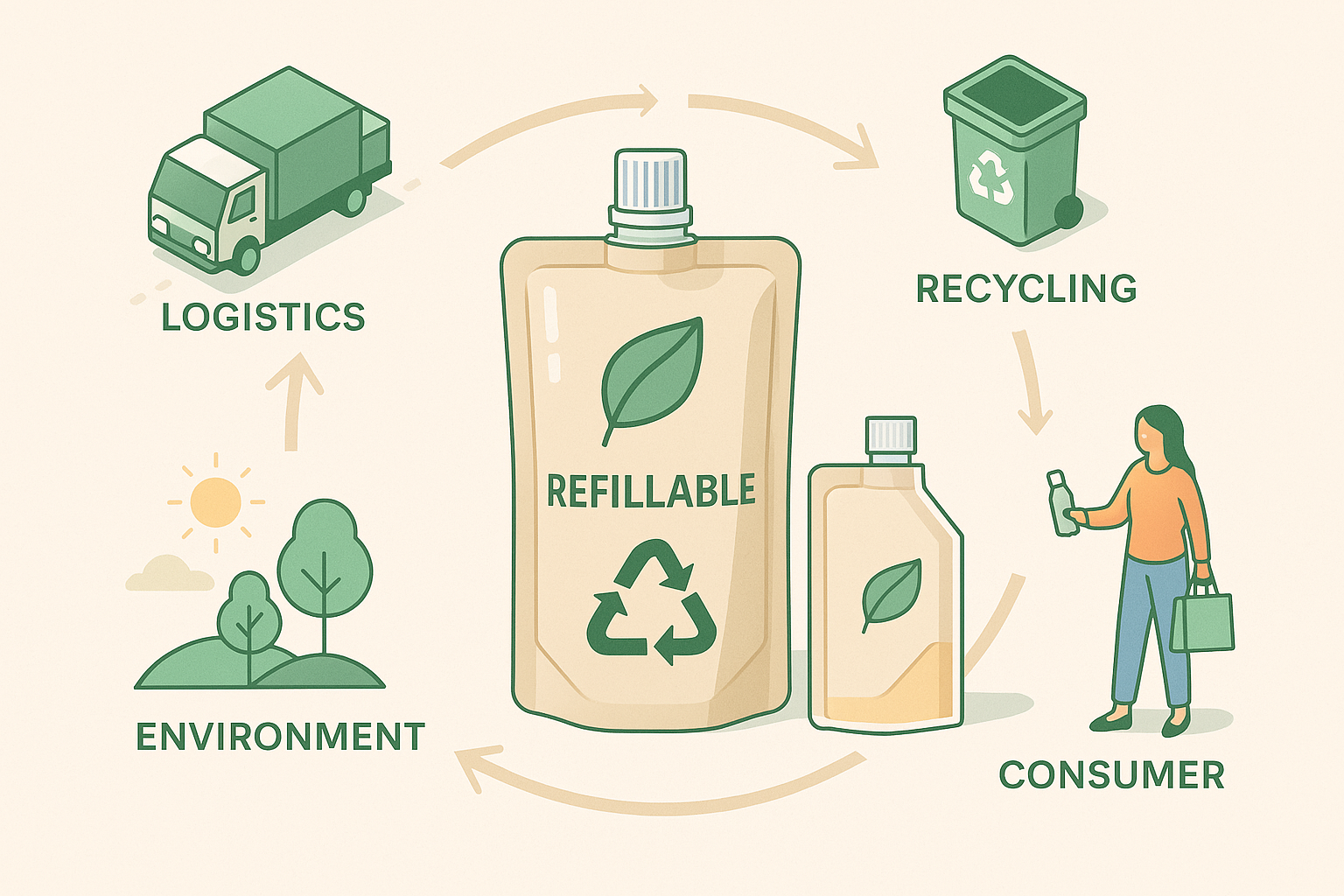 refillable packaging, sustainability refillable packaging sustainability