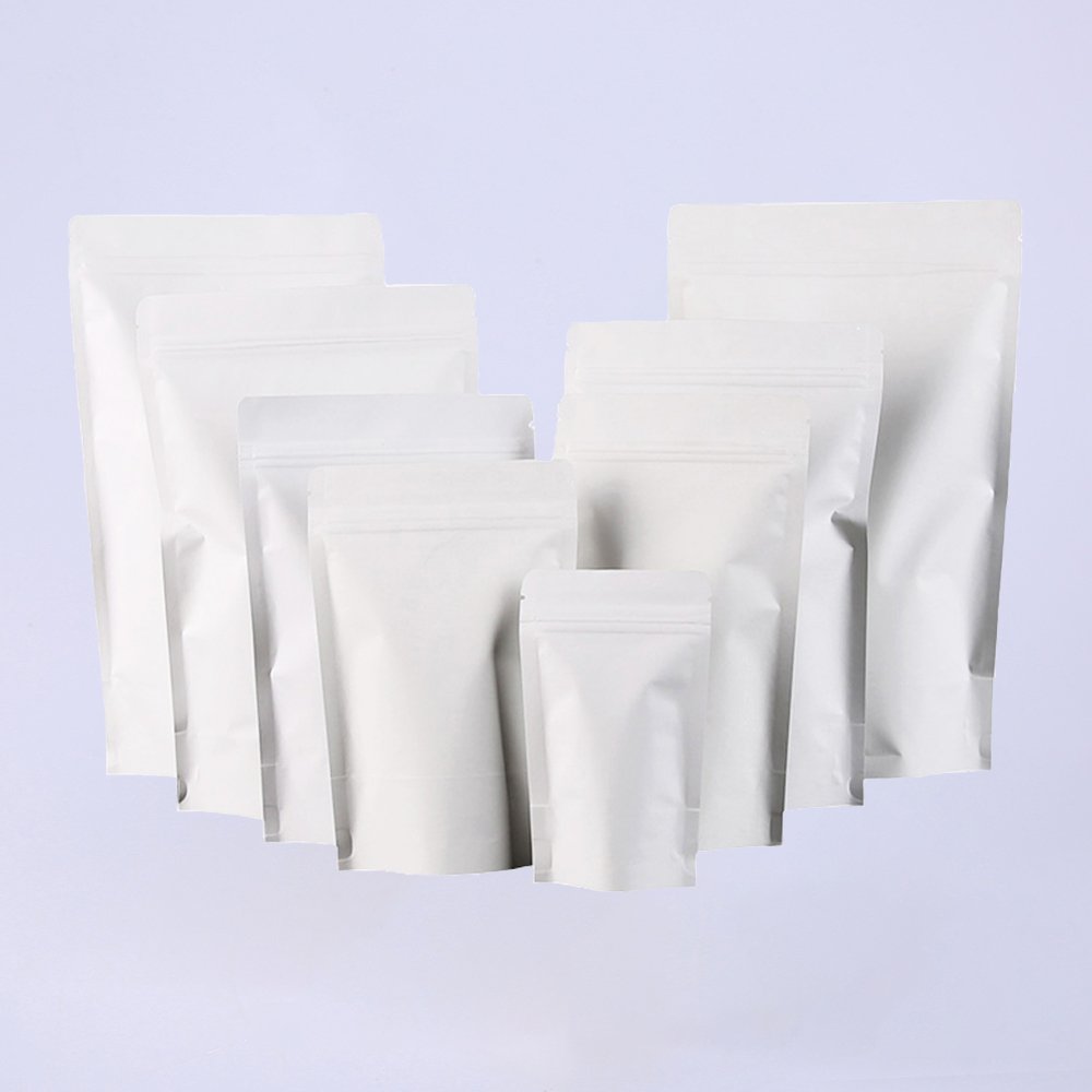 Foil Plating Kraft White Stand Up Pouches