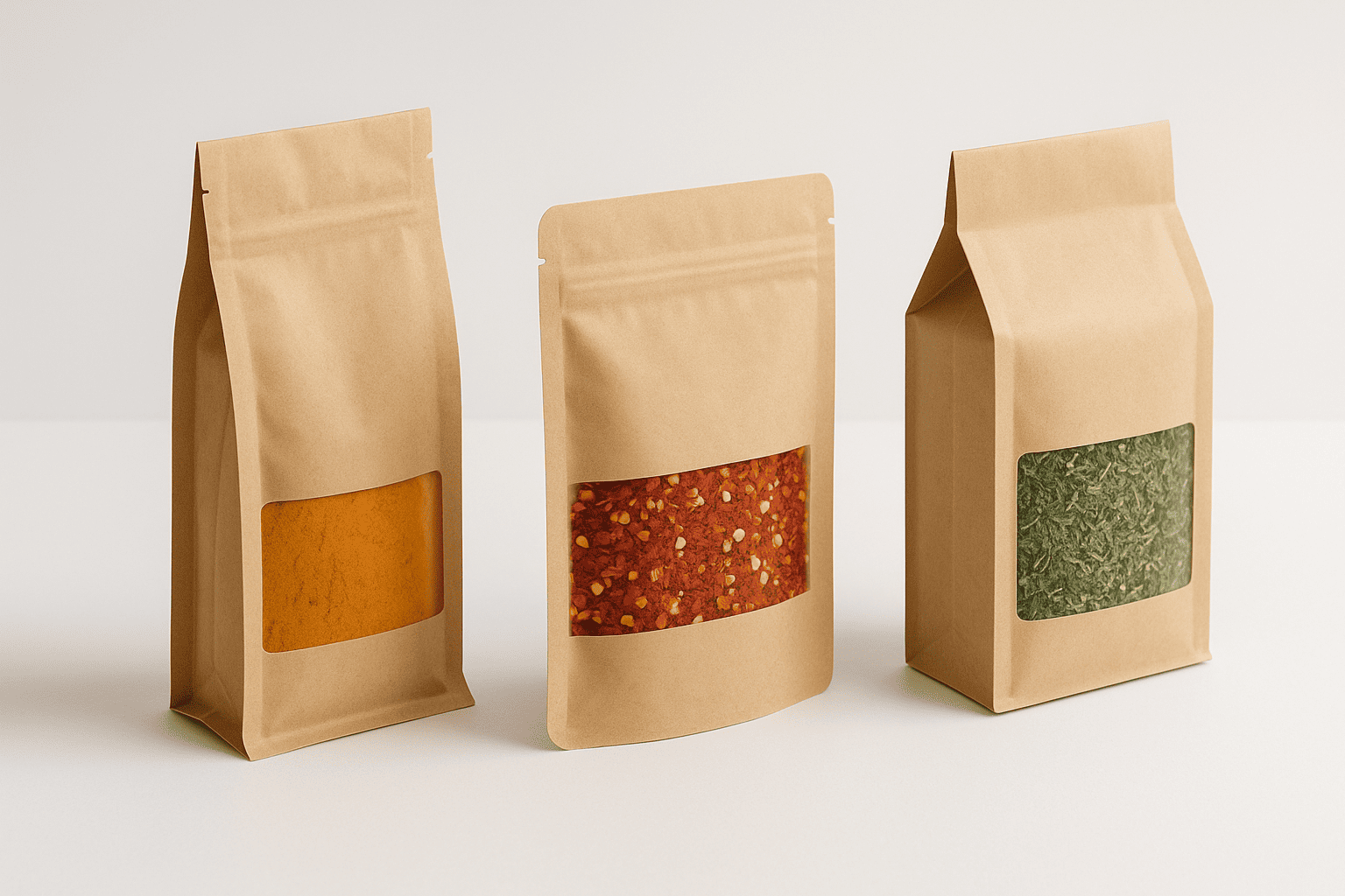 Comparison of spice packaging bag types Different flexible packaging bag styles