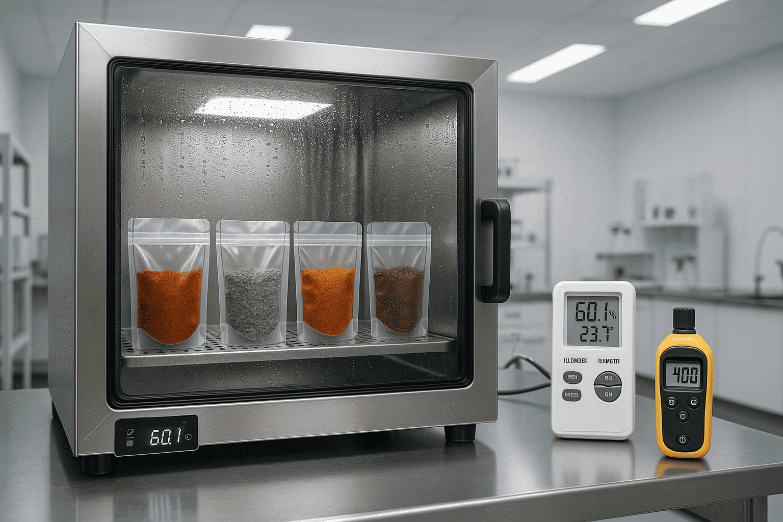 Spice packaging barrier performance testing Spice packaging testing in humid conditions