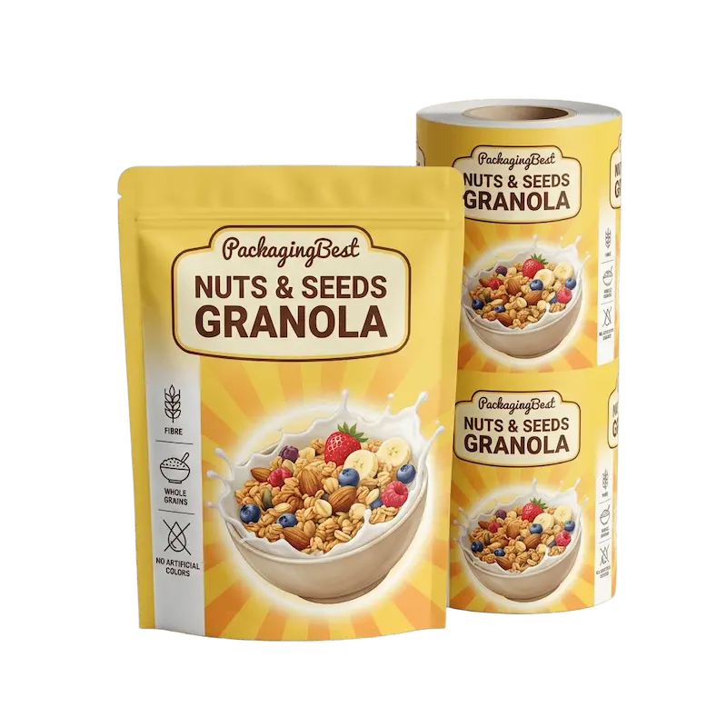 Custom granola packaging pouch